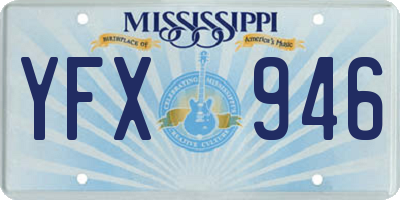 MS license plate YFX946