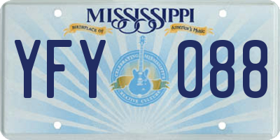 MS license plate YFY088