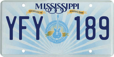MS license plate YFY189