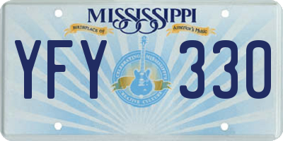 MS license plate YFY330