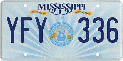 MS license plate YFY336