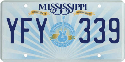 MS license plate YFY339