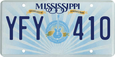 MS license plate YFY410