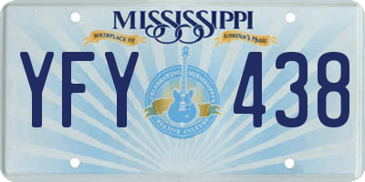 MS license plate YFY438