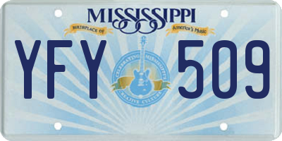 MS license plate YFY509