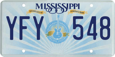 MS license plate YFY548