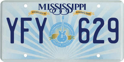 MS license plate YFY629