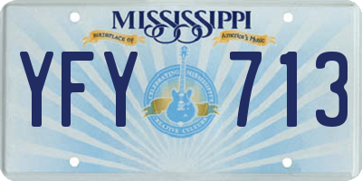 MS license plate YFY713