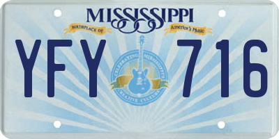 MS license plate YFY716