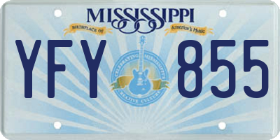 MS license plate YFY855
