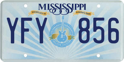MS license plate YFY856