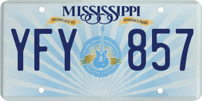 MS license plate YFY857