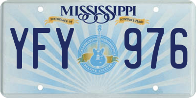 MS license plate YFY976