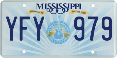 MS license plate YFY979