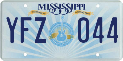 MS license plate YFZ044