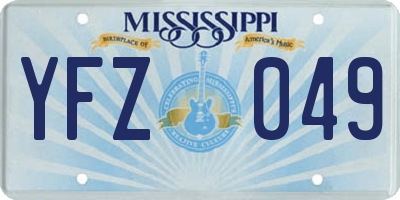 MS license plate YFZ049