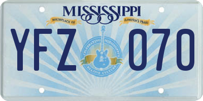MS license plate YFZ070