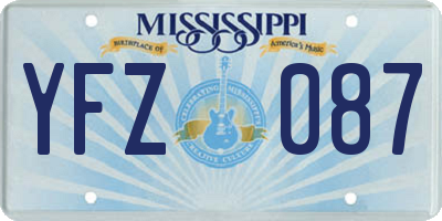 MS license plate YFZ087