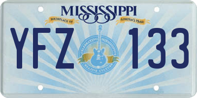 MS license plate YFZ133