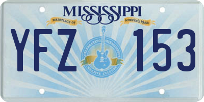 MS license plate YFZ153