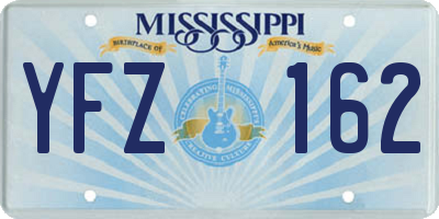 MS license plate YFZ162