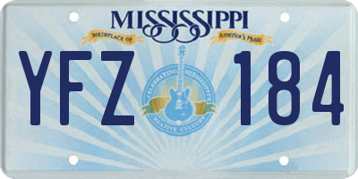 MS license plate YFZ184