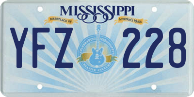 MS license plate YFZ228