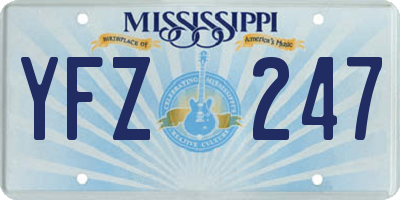 MS license plate YFZ247