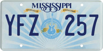 MS license plate YFZ257