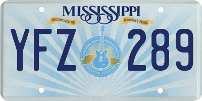 MS license plate YFZ289