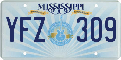 MS license plate YFZ309