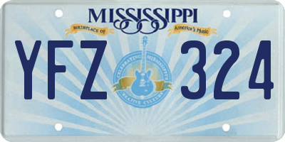 MS license plate YFZ324