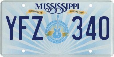 MS license plate YFZ340
