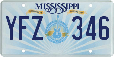 MS license plate YFZ346
