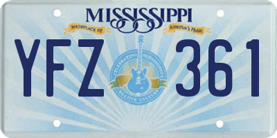 MS license plate YFZ361