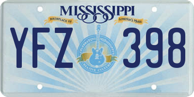 MS license plate YFZ398