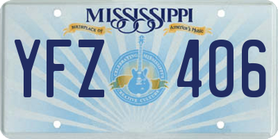MS license plate YFZ406
