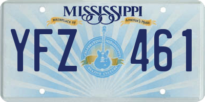 MS license plate YFZ461