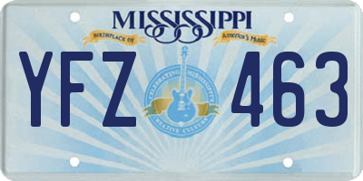 MS license plate YFZ463