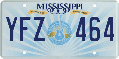 MS license plate YFZ464
