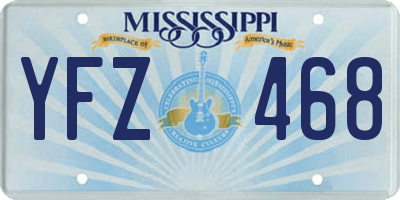 MS license plate YFZ468