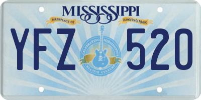 MS license plate YFZ520