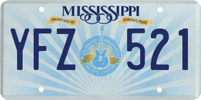 MS license plate YFZ521