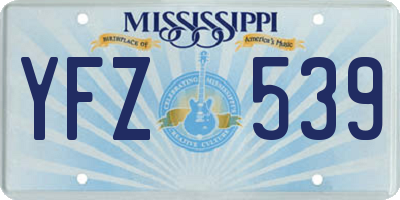 MS license plate YFZ539