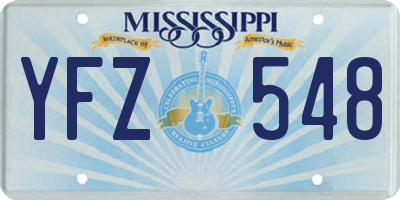 MS license plate YFZ548