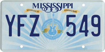 MS license plate YFZ549
