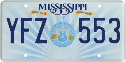 MS license plate YFZ553