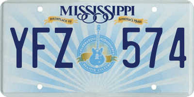 MS license plate YFZ574