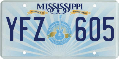 MS license plate YFZ605