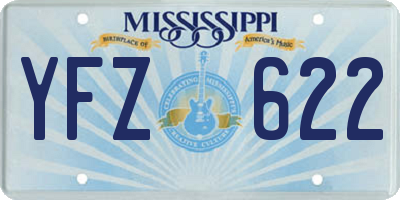 MS license plate YFZ622